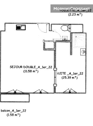 A 400m de l'INSEAD - T2 de 39 m²